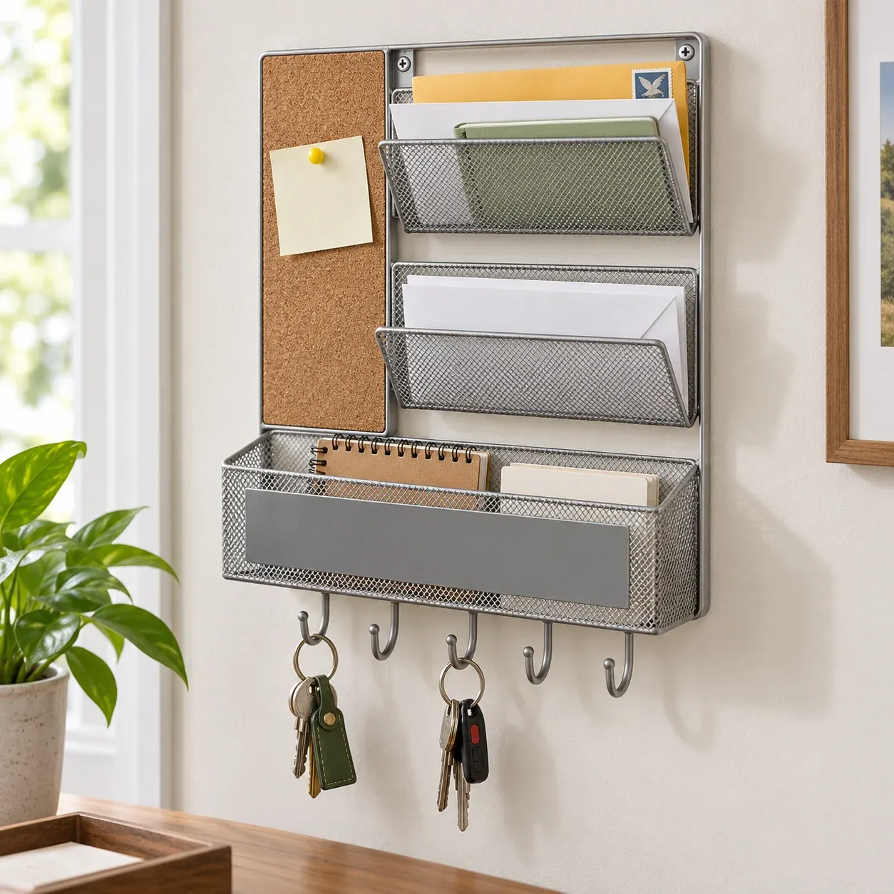 Isidore Cork Mail Organizer use view
