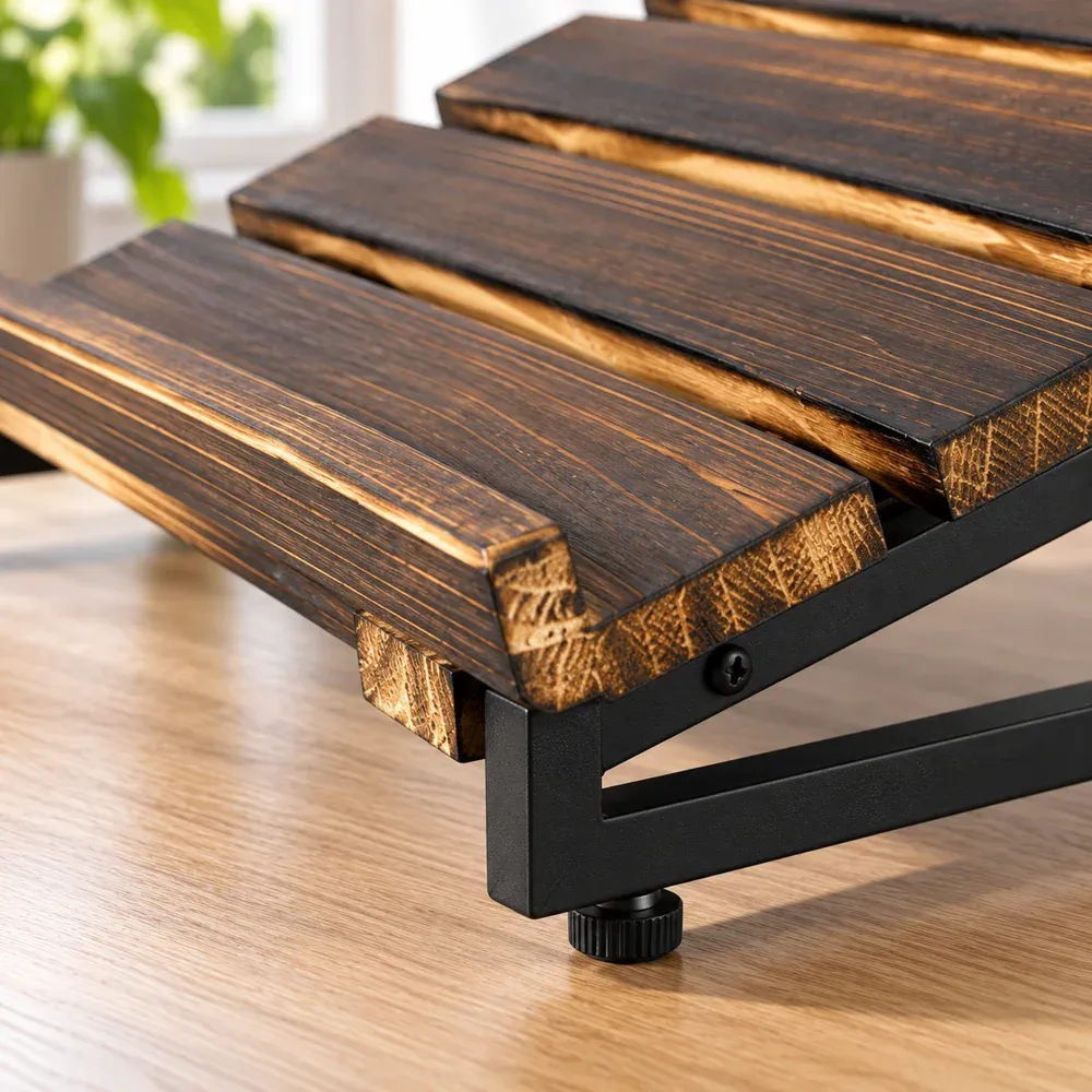 Bram Slatted Laptop Riser — detail view