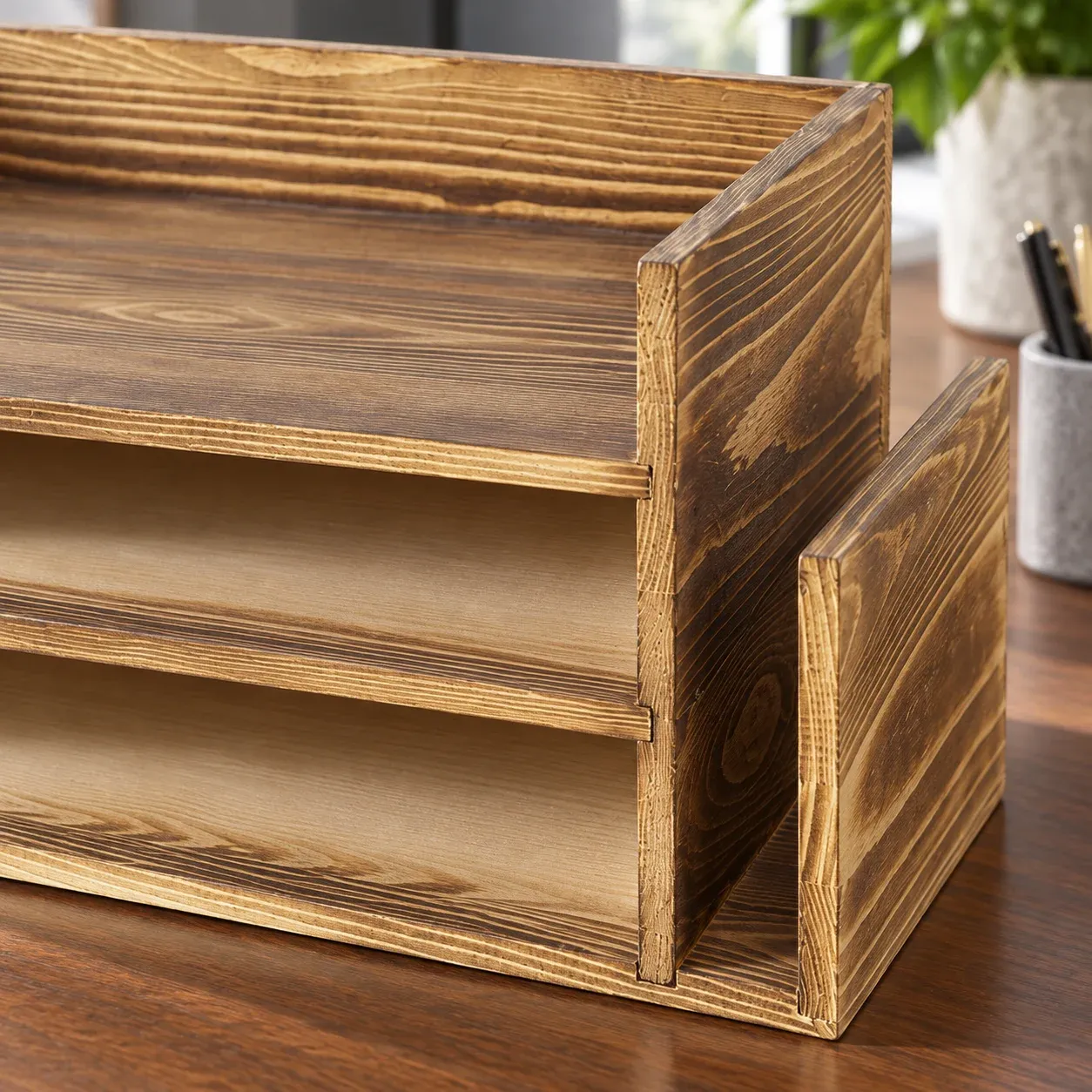 Iris Three-Tier Letter Trays, construction detail