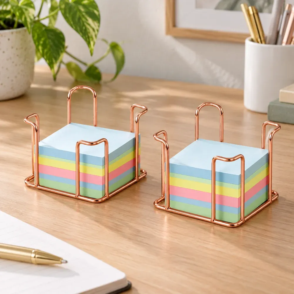 Otto Copper Memo Holder Pair — use view