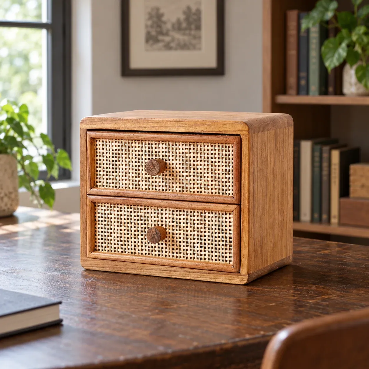 Morgan Woven Front Drawers - Natural, two drawers - complete item