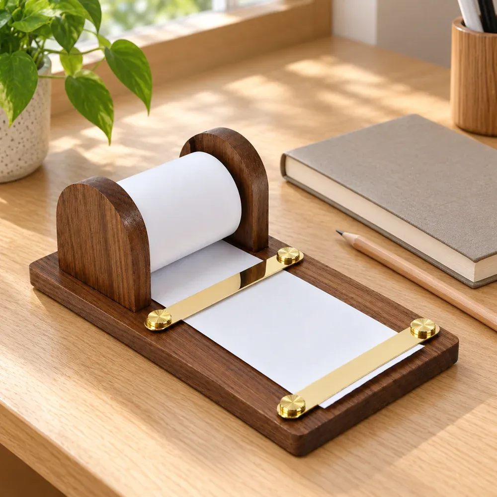 Marius Wooden Memo Roll Holder — use view