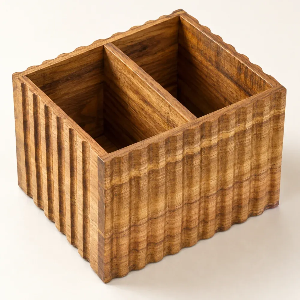 Della Acacia Desk Caddy — lead view