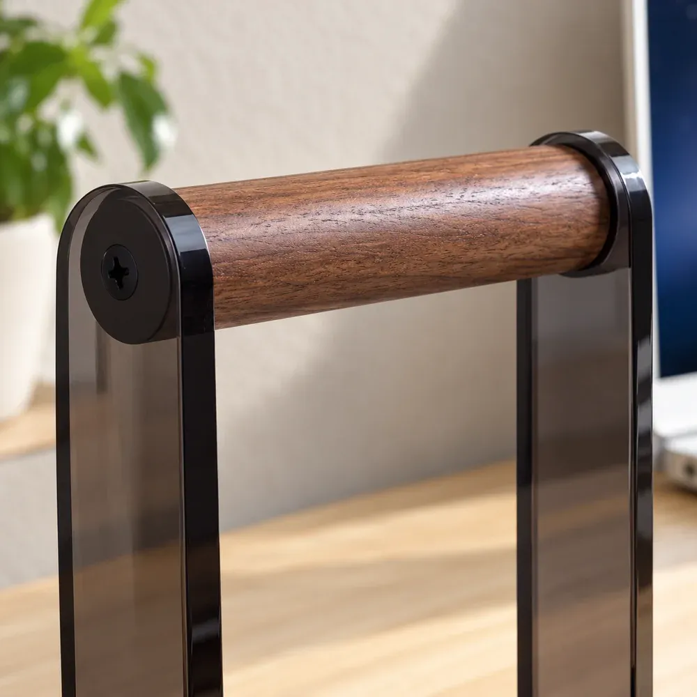 Beatrix Walnut Headphone Stand — detail view