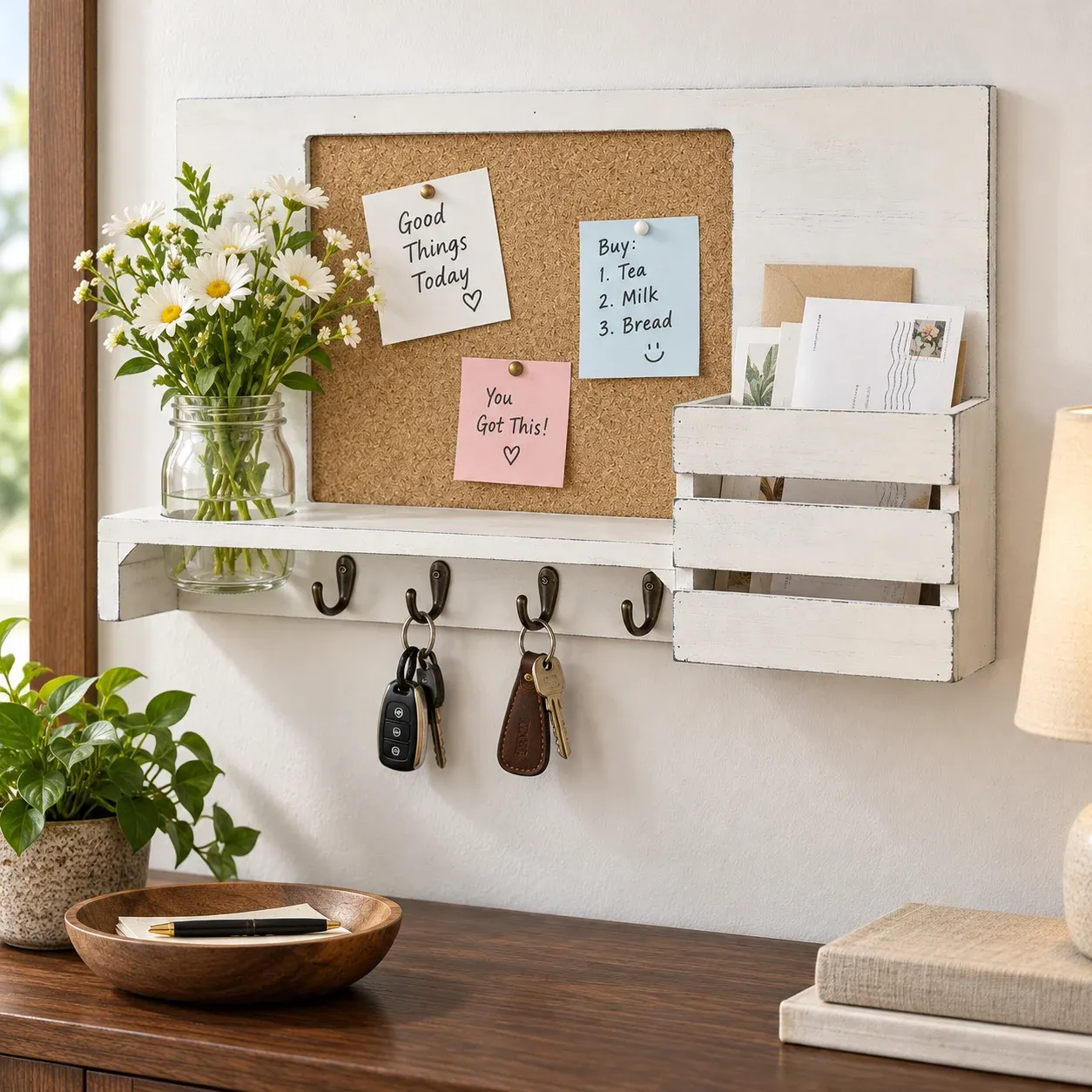 Oscar Entryway Memo Board, in practical use; props not included