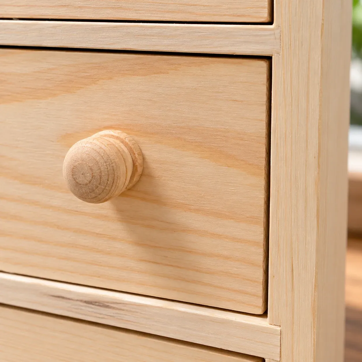 Bennett Drawer Cabinet - Natural wood, 35 x 29 x 11 cm - construction detail