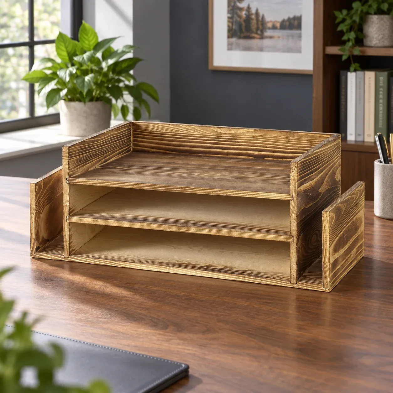 Iris Three-Tier Letter Trays, complete Brown product