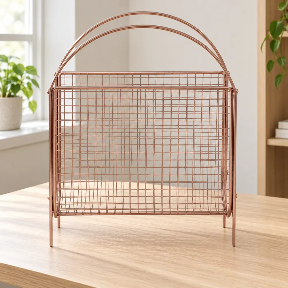 Leander Mesh Magazine Basket — lead view