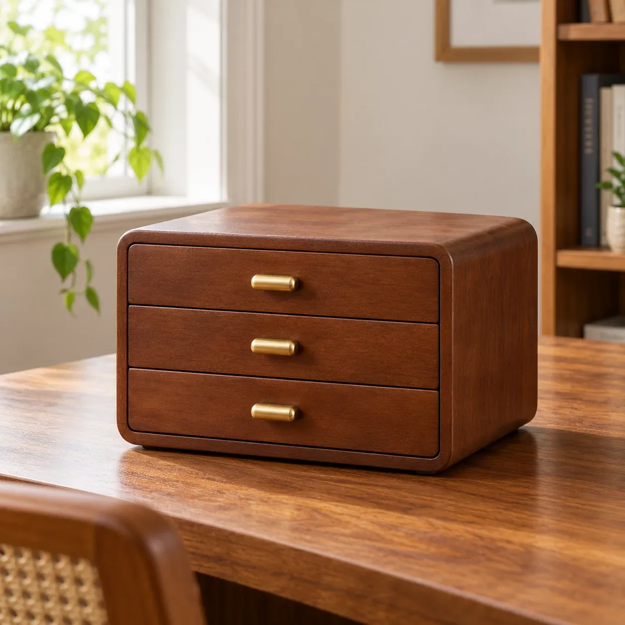 Spencer Drawer Cabinet - Okoume wood grain, three layers - complete item