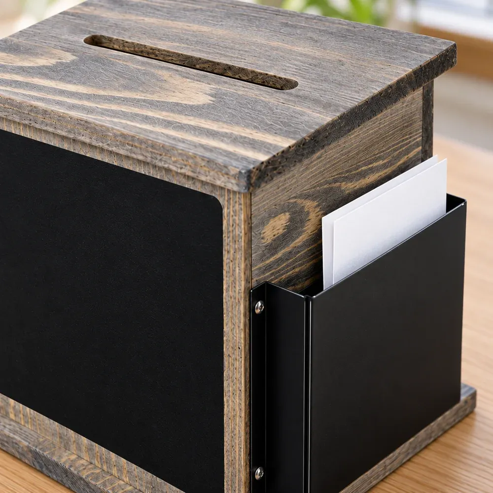 Oswald Locking Suggestion Box — detail view